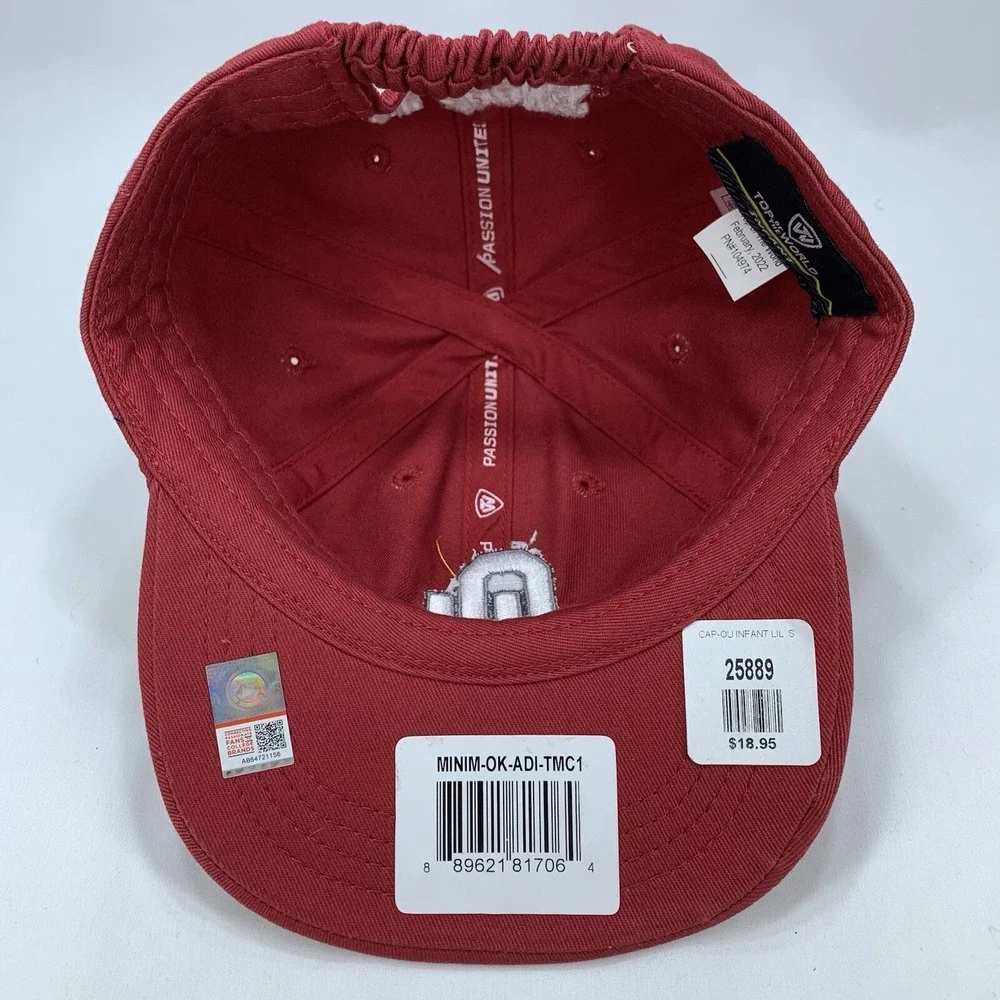 Lil' Sooner OU Hat INFANT Baby Oklahoma Stretch Fit Cotton Baseball Cap TOW